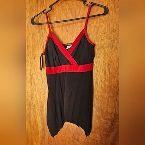 Black and Red Strappy Dress